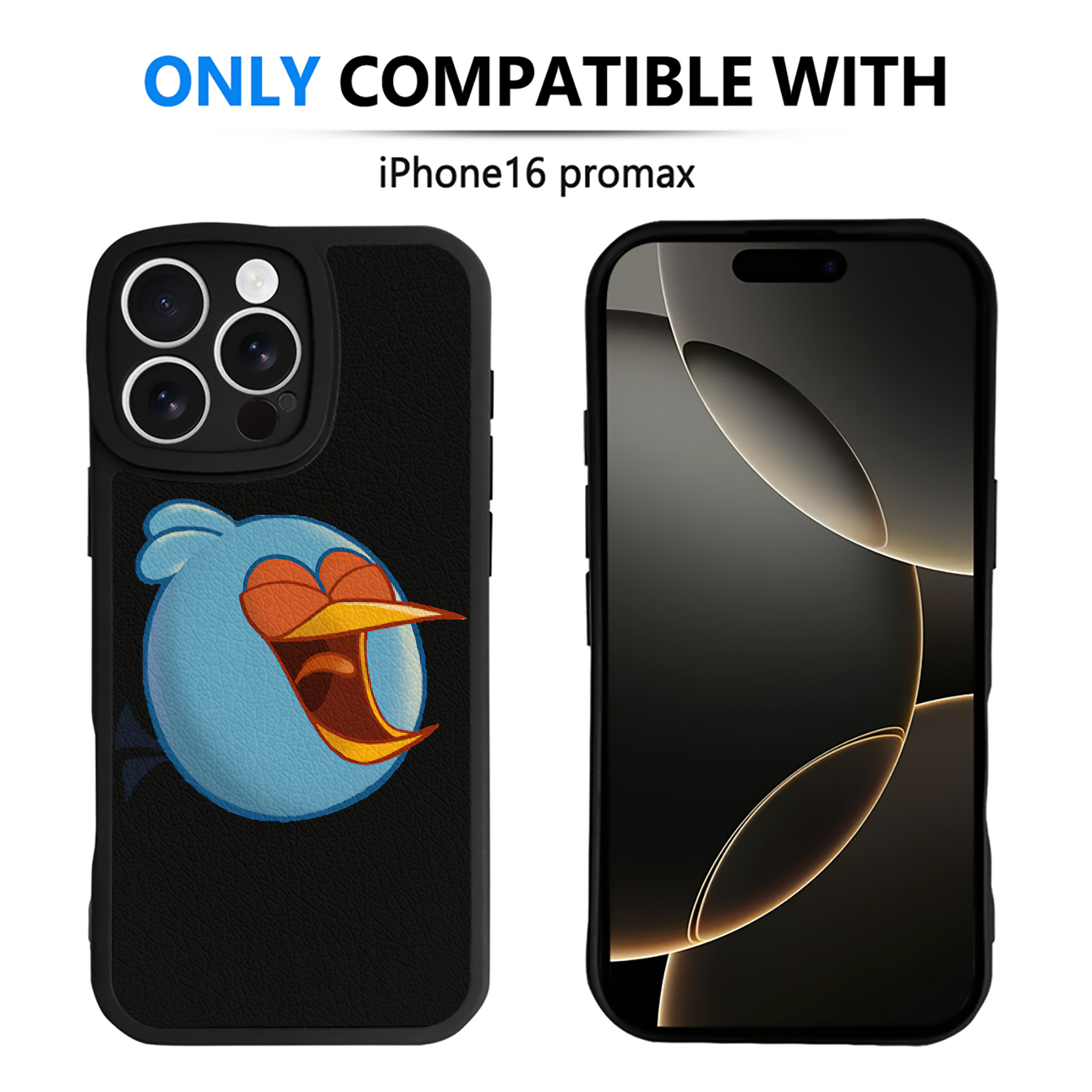 （画像用） Angry Birds アングリーバード 【iPhone 16シリーズ対応】シリコンスマホケース（レザー調） 材質：シリコン